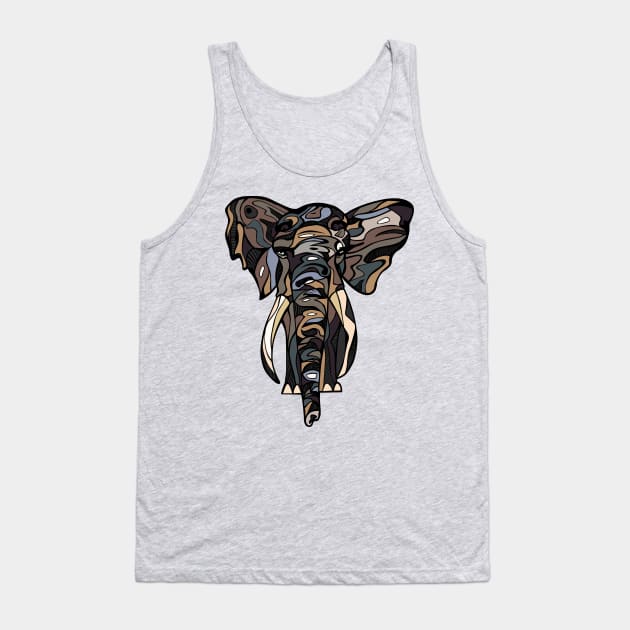 Tribal Elephant Artsy Design Tank Top by JuicyCreations